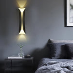 Nordic Minimalist LED Up Down Wall Sconce in Black, White, or Gold