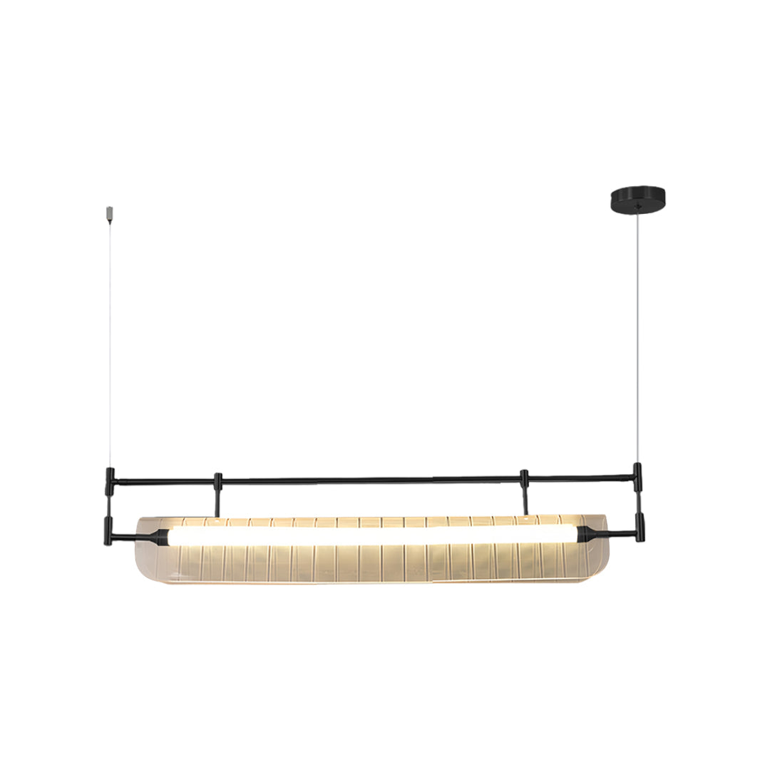 Nordic Linear LED Pendant Light, Minimalist Long Strip Ceiling Lamp for Dining Room and Kitchen Island