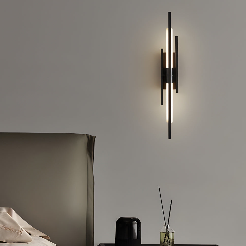 Modern Linear LED Wall Sconce in Black, Gold, or Copper