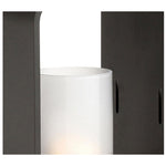 Black Rectangular Outdoor Lantern with Wooden Base
