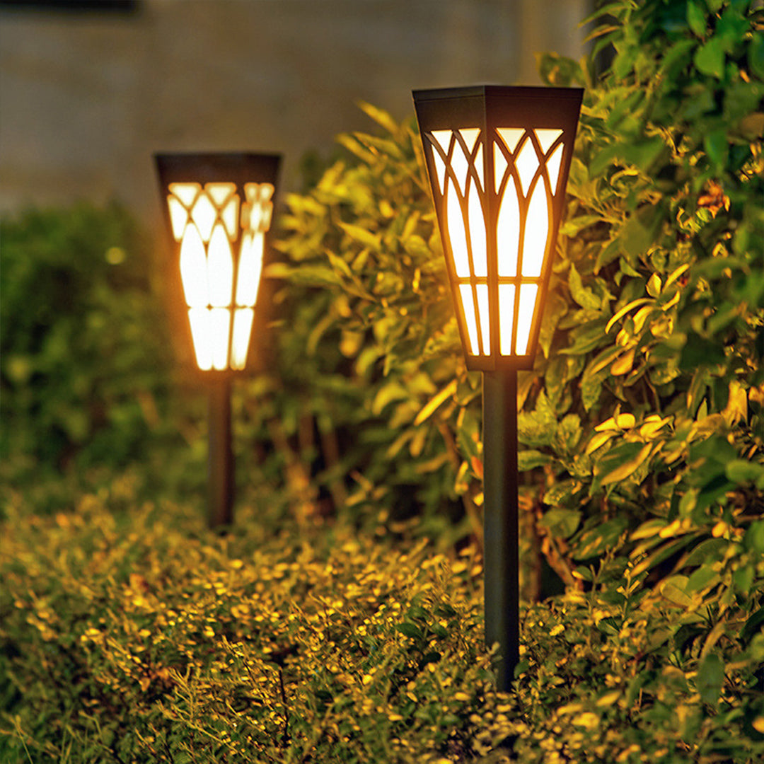 Solar-Powered LED Torch Lawn Light with Flickering Flame Effect