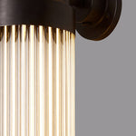 Luxury Minimalist Outdoor Wall Sconce with Copper Frame and Warm LED Light