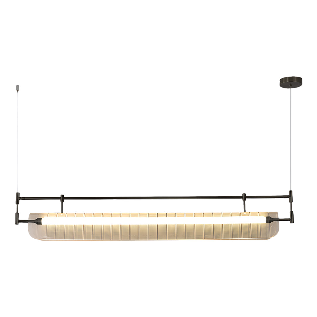 Nordic Linear LED Pendant Light, Minimalist Long Strip Ceiling Lamp for Dining Room and Kitchen Island