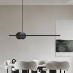 Marble Linear LED Pendant Light – Modern Black Aluminum Island Lighting
