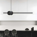 Marble Linear LED Pendant Light – Modern Black Aluminum Island Lighting