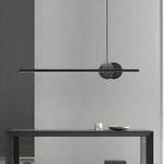 Marble Linear LED Pendant Light – Modern Black Aluminum Island Lighting