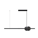 Marble Linear LED Pendant Light – Modern Black Aluminum Island Lighting