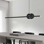 Marble Linear LED Pendant Light – Modern Black Aluminum Island Lighting
