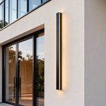 Linear LED Outdoor Wall Light in Matte Black, IP65 Waterproof Architectural Sconce