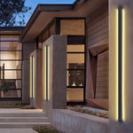 Linear LED Outdoor Wall Light in Matte Black, IP65 Waterproof Architectural Sconce