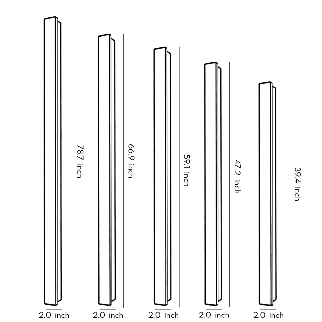 Linear LED Outdoor Wall Light in Matte Black, IP65 Waterproof Architectural Sconce
