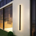 Modern Black Linear LED Wall Sconce, Waterproof Outdoor Lighting