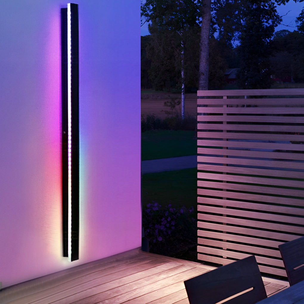 Linear LED Outdoor Wall Light with RGB Color Changing Technology