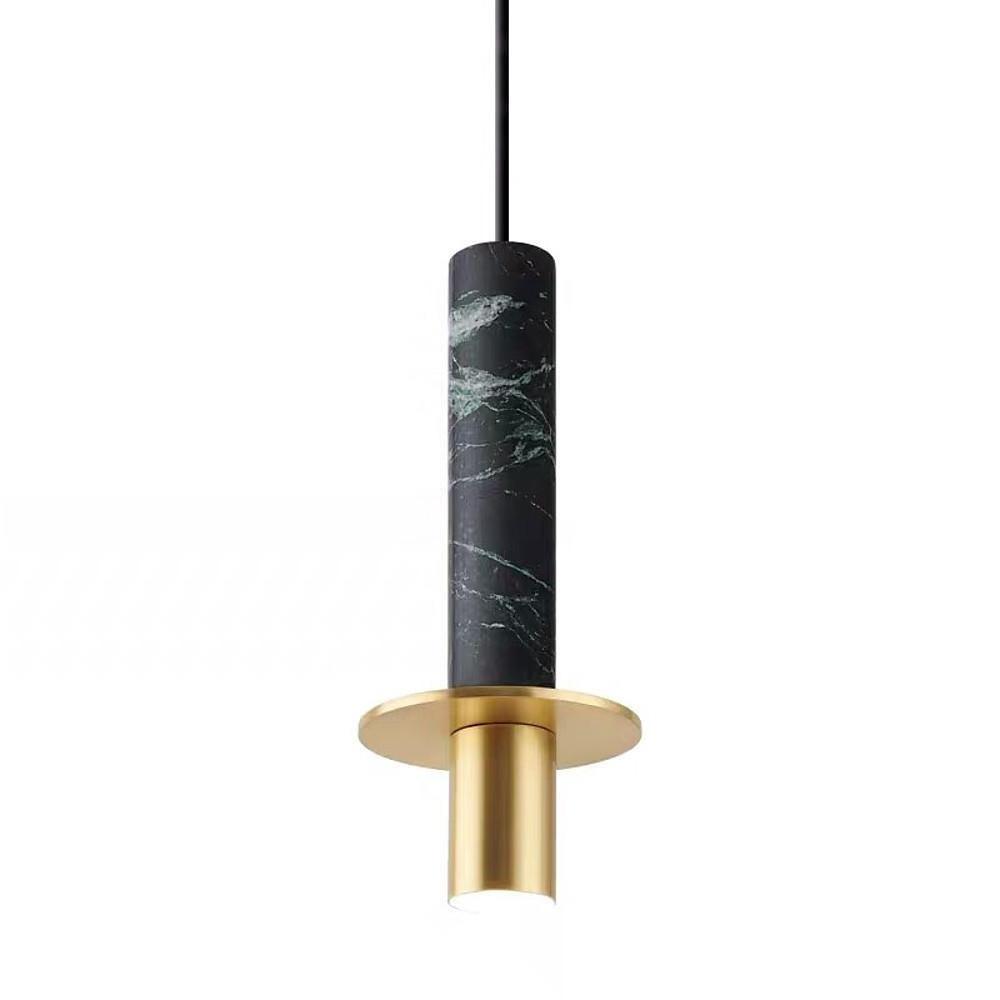 Cylindrical LED Pendant Light with Glass Shade for Modern Interiors