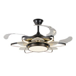 Aria Black Minimalist Ceiling Fan with Integrated LED Light