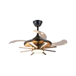 Modern Multi-Head Ceiling Fan with Integrated LED Light in Black or Gold