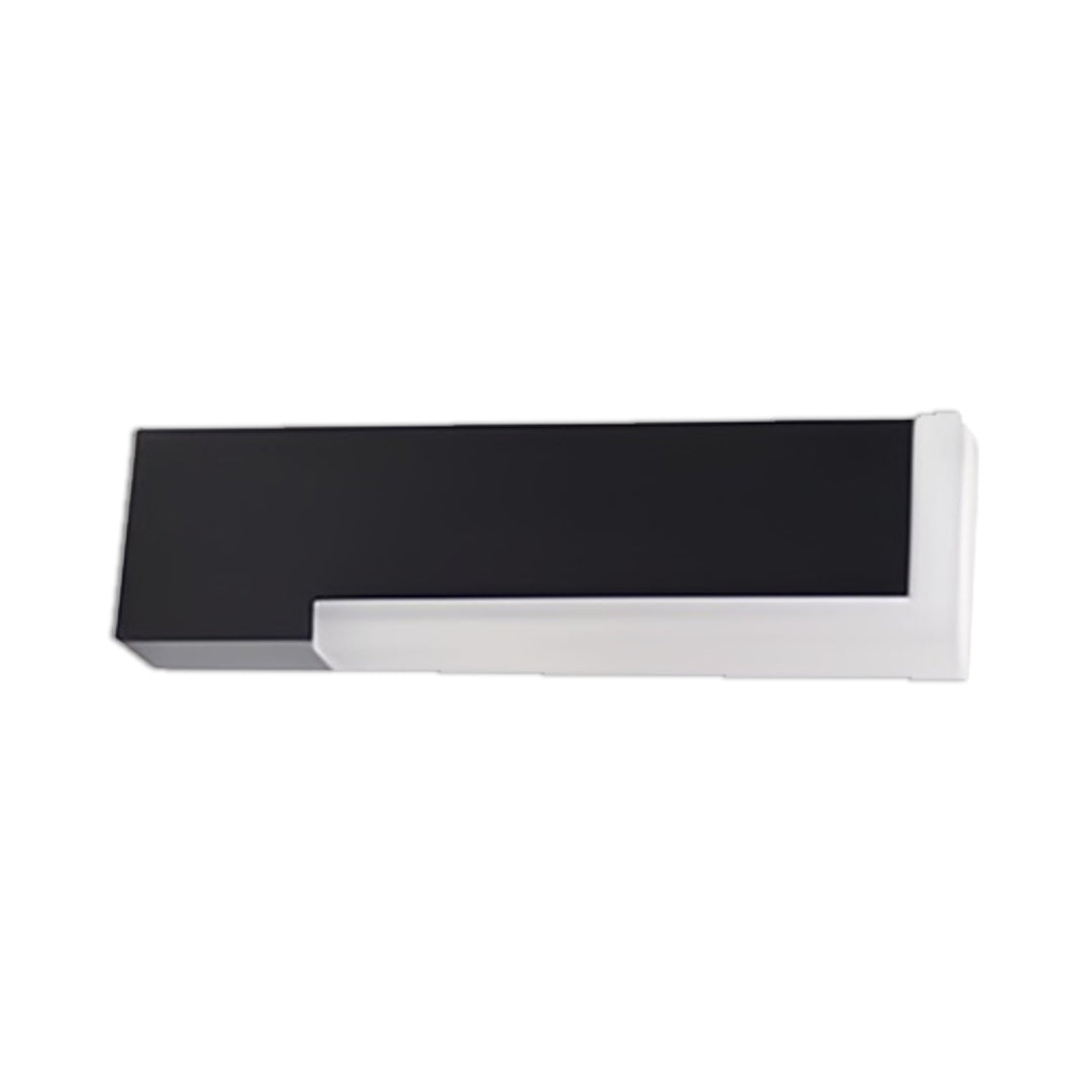 Modern Outdoor Wall Lantern with Black Aluminum Frame and Warm LED Light