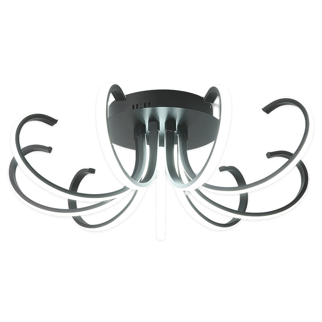 Nordic LED Flush Mount Ceiling Light with Dimmable Silicone Shade