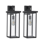Aurelia Outdoor Lantern Wall Sconce – Waterproof Iron & Glass Courtyard Light