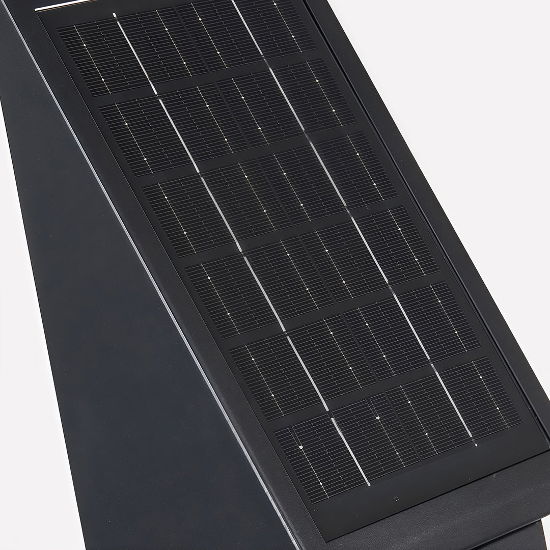 Aria Solar Wall Sconce in Matte Black Stainless Steel