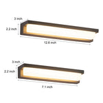 Modern Outdoor Wall Sconce with Warm LED Light in Black Aluminum