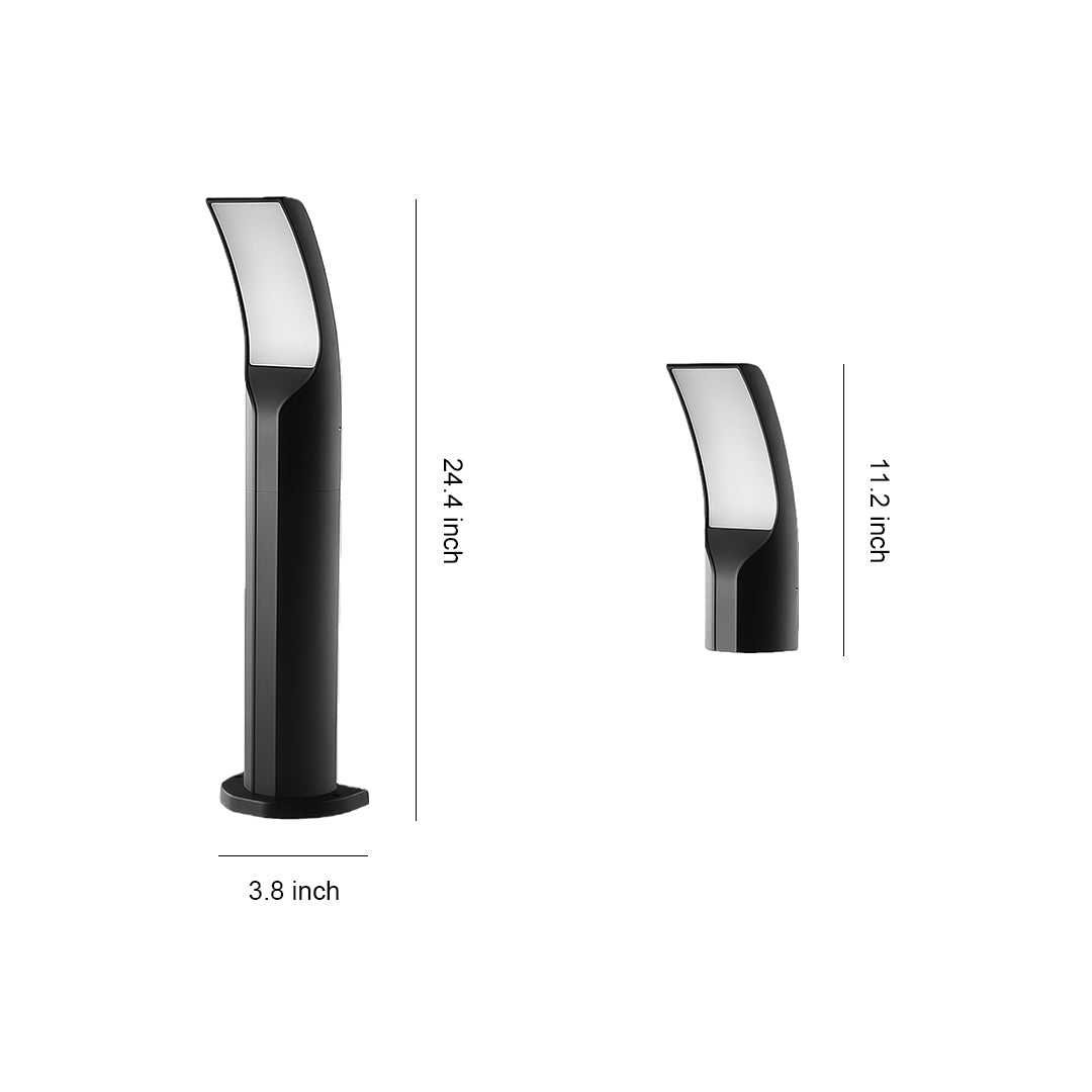Aria Outdoor Wall Sconce – Modern Black Aluminum LED Light