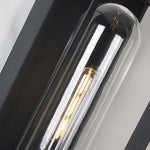 Modern Square Outdoor Wall Sconce in Matte Black, IP54 Waterproof