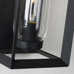 Modern Square Outdoor Wall Sconce in Matte Black, IP54 Waterproof