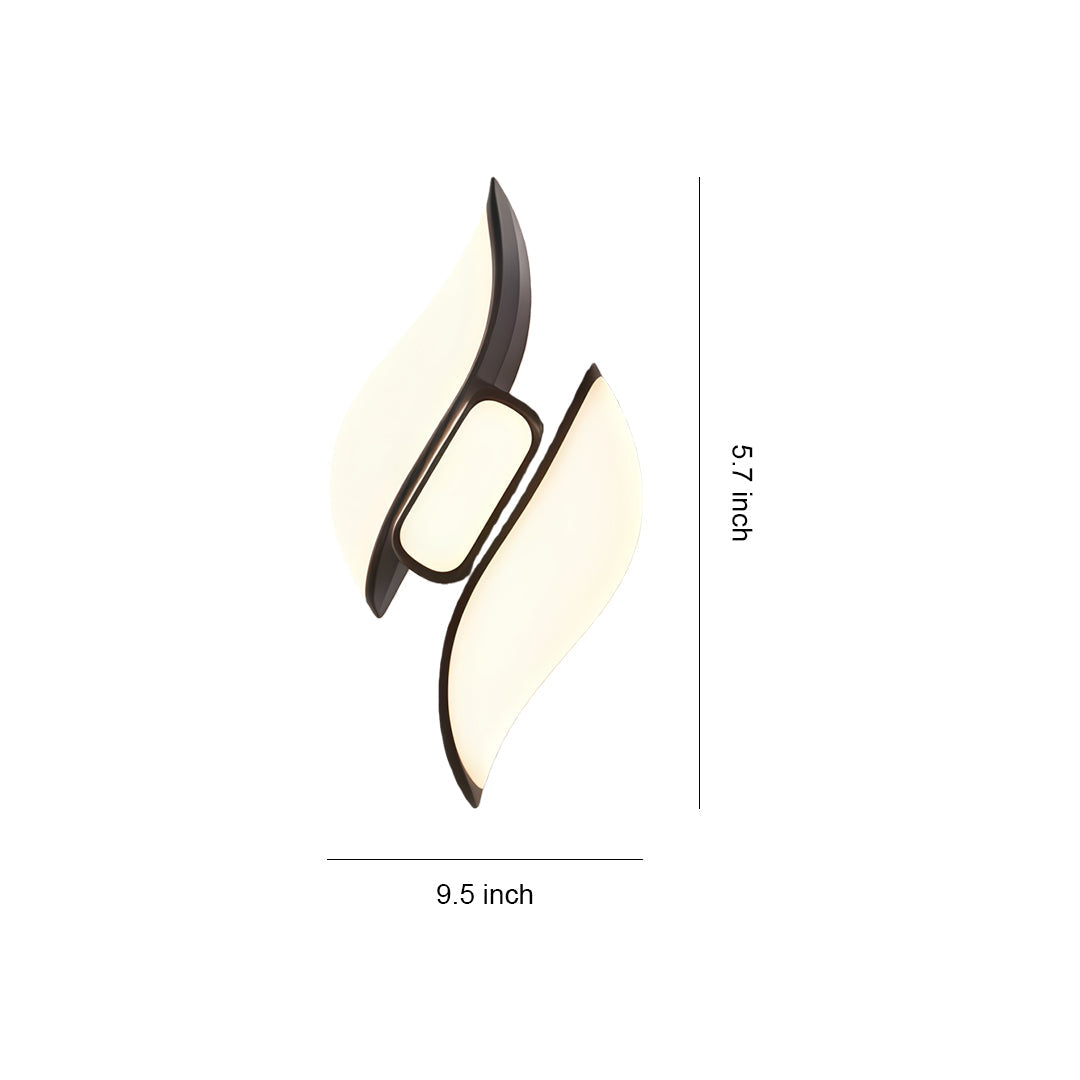 Modern Minimalist Outdoor Wall Sconce in Matte Black, IP65 Waterproof LED