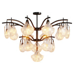 Shell Chandelier Modern Luxury Ceiling Light in Copper, Nickel, or Black