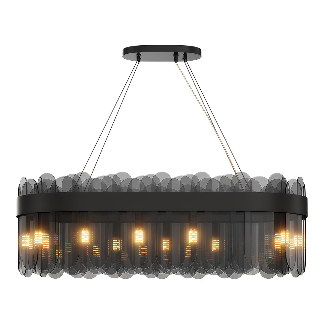 Lumina Glass Chandelier — Modern Luxury Pendant for Dining & Living Spaces