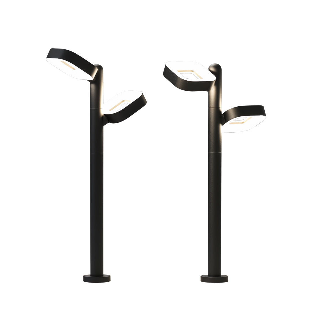 Modern Dual-Head LED Path Light for Garden Walkways