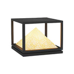 Aurelia Outdoor Pillar Light in Artificial Marble and Stainless Steel