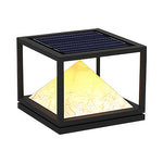 Aurelia Outdoor Pillar Light in Artificial Marble and Stainless Steel
