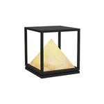 Aurelia Outdoor Pillar Light in Artificial Marble and Stainless Steel