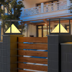 Aurelia Outdoor Pillar Light in Artificial Marble and Stainless Steel