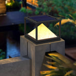Aurelia Outdoor Pillar Light in Artificial Marble and Stainless Steel