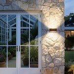 Nordic Minimalist Outdoor Up and Down Wall Light in Black Aluminum