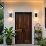 Luma Up & Down Outdoor Wall Light in Black Aluminum