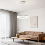 Halo LED Pendant Light in Black Aluminum for Modern Interiors