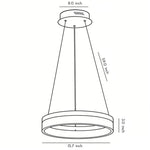 Halo LED Pendant Light in Black Aluminum for Modern Interiors