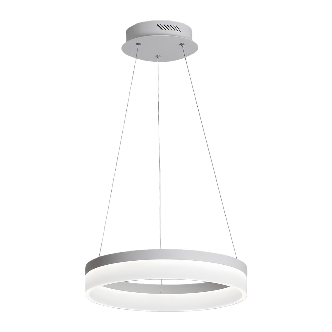 Halo LED Pendant Light in Black Aluminum for Modern Interiors
