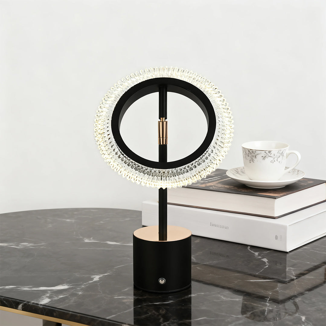 Ring Table Lamp – Modern Minimalist Touch Rechargeable LED Desk Light