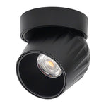 Rotating LED Spotlight with Anti-Glare COB, Surface Mount Aluminum