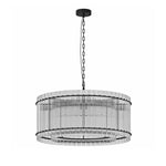 Artisan Iron and Glass Chandelier with Adjustable Chain, 8 or 10 Lights