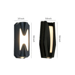 Geometric Up Down Outdoor Wall Light in Black Aluminum