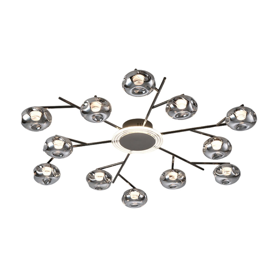 Lumina Branching Semi-Flush Ceiling Light in Black or Copper