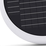 Modern Outdoor Solar Pillar Light with Wavy Shade, IP55 Waterproof