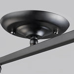 Industrial Black Track Lighting Fixture with Adjustable Spotlights