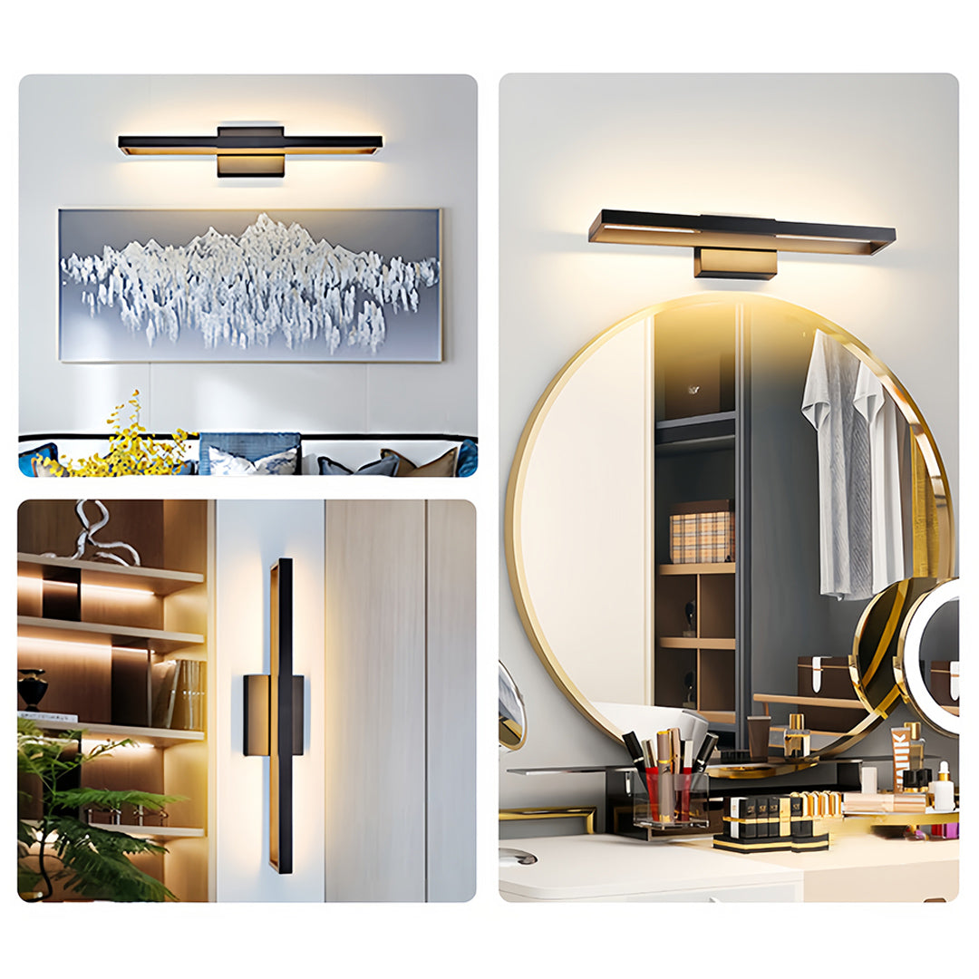 Modern Black LED Vanity Light Bar for Bathroom and Art Display